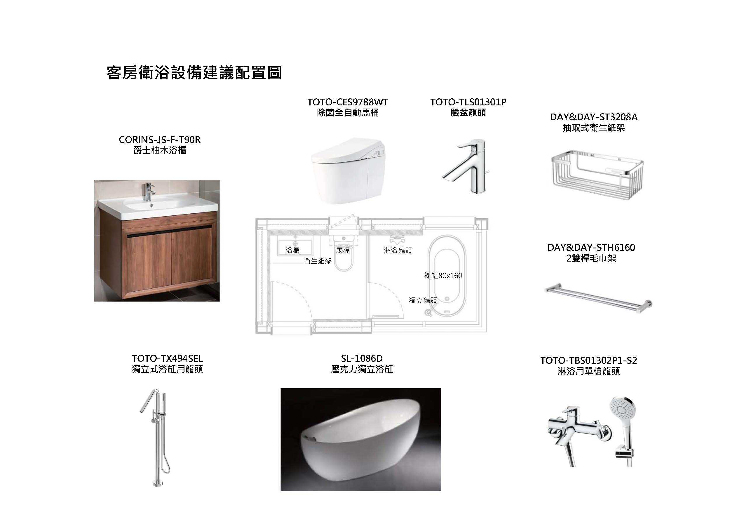 招待所設備建議配置圖